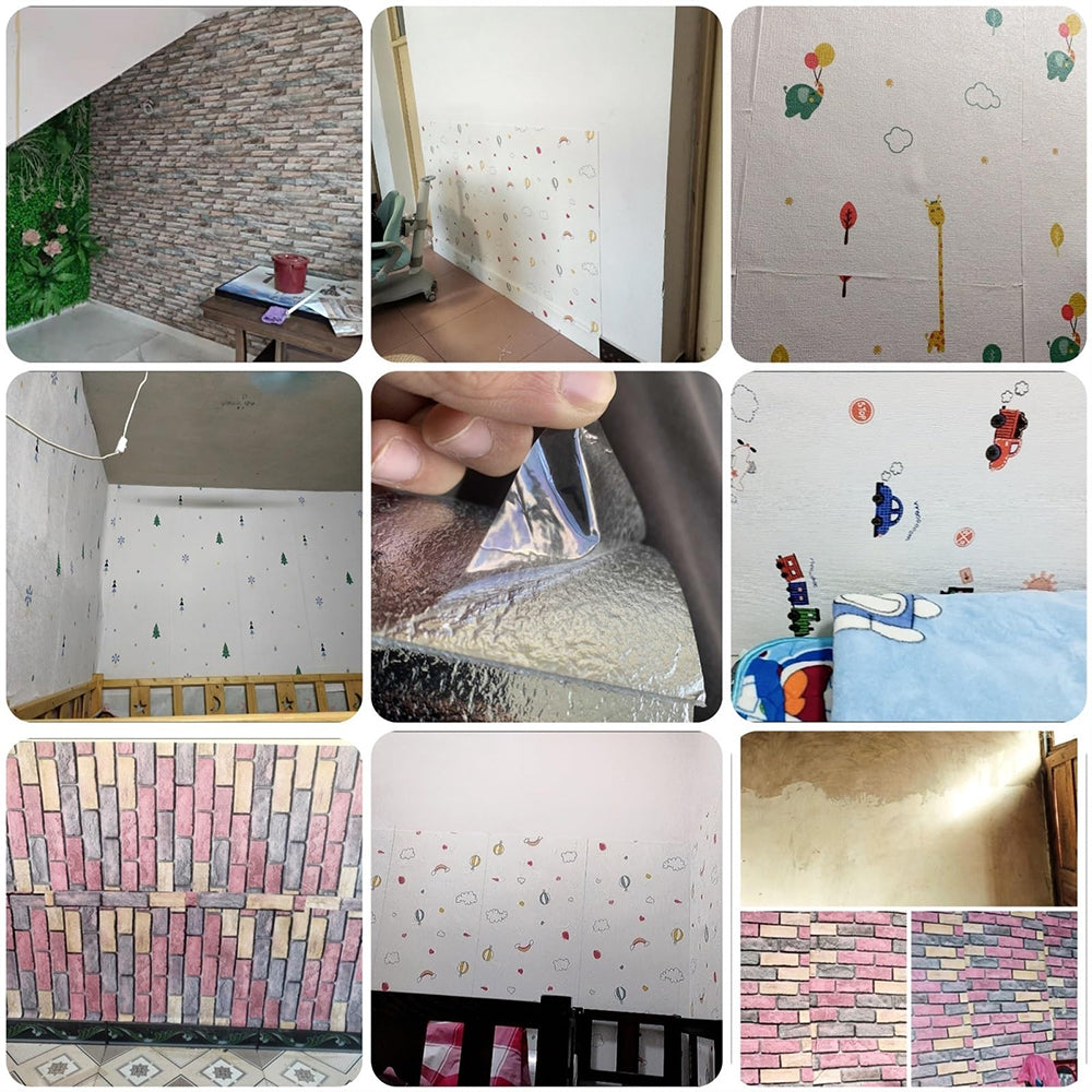 Tapet autoadeziv Dollcini - alb, cu granulație fină sau model de desene animate, 50 cm x 50 m, ușor de curățat și rezistent la pete