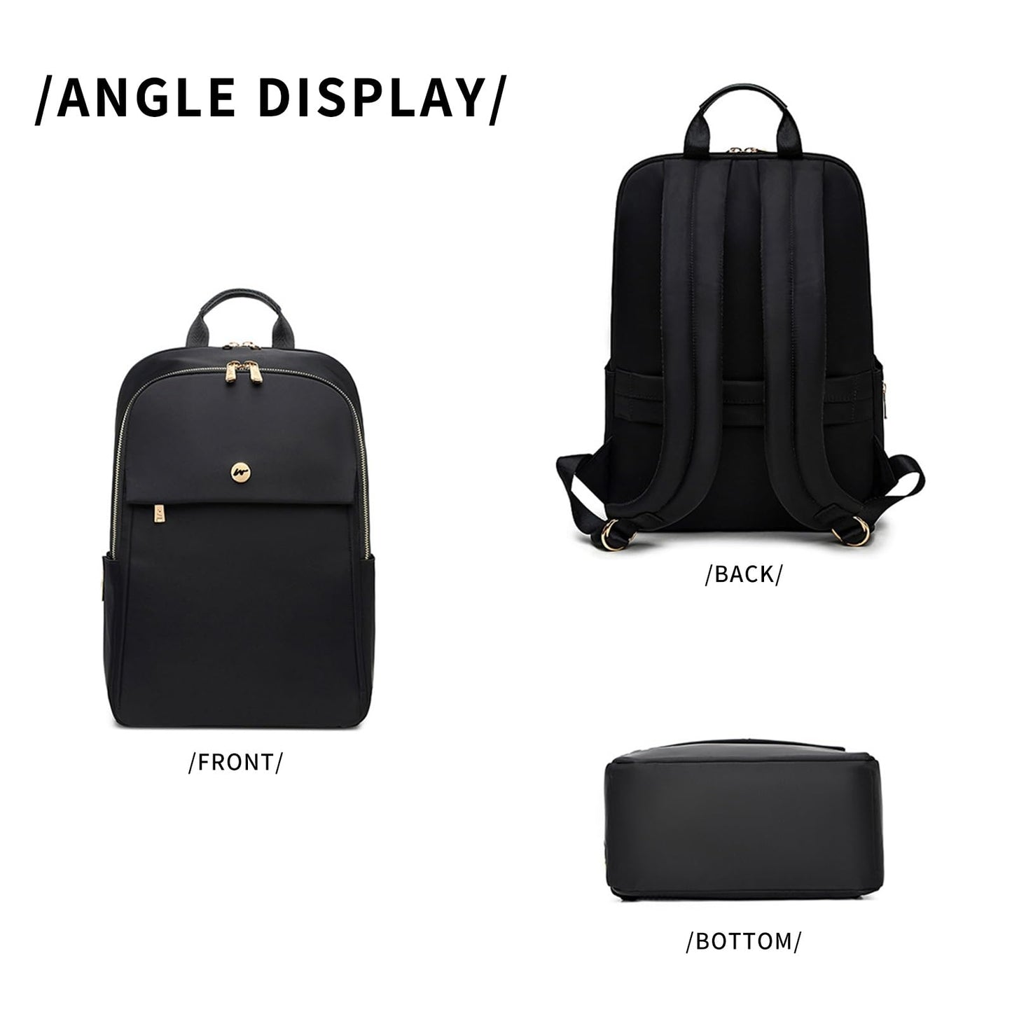 Rucsac pentru laptop Dollcini pentru femei – impermeabil, ergonomic, pentru laptop de 15,6", geantă de călătorie cu mai multe compartimente