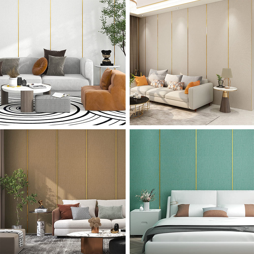 Bandă decorativă flexibilă aurie autoadezivă pentru mașini, mobilă și suprafețe decorative pentru casă
