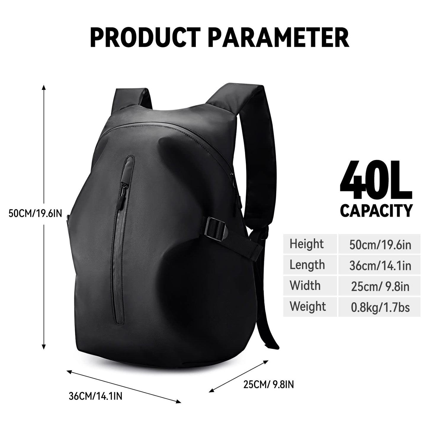 Dollcini, Rucsac de motocicletă pentru bărbați și femei, rucsac impermeabil cu cască, geantă pentru laptop, rucsac de călătorie