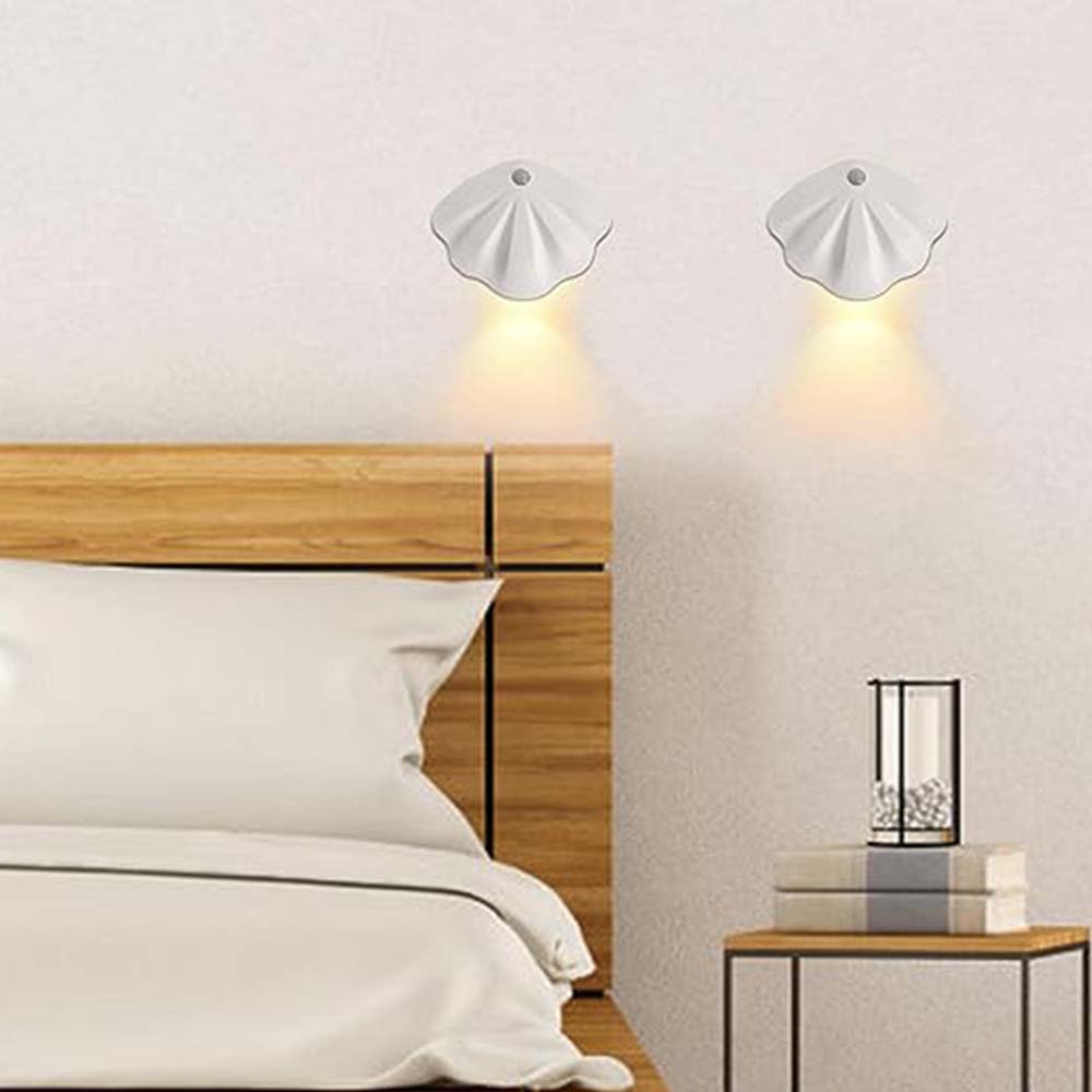 Dollcini, Lampă de noapte activată prin mișcare, Lampă de noapte LED, formă de scoică, Variante multiple