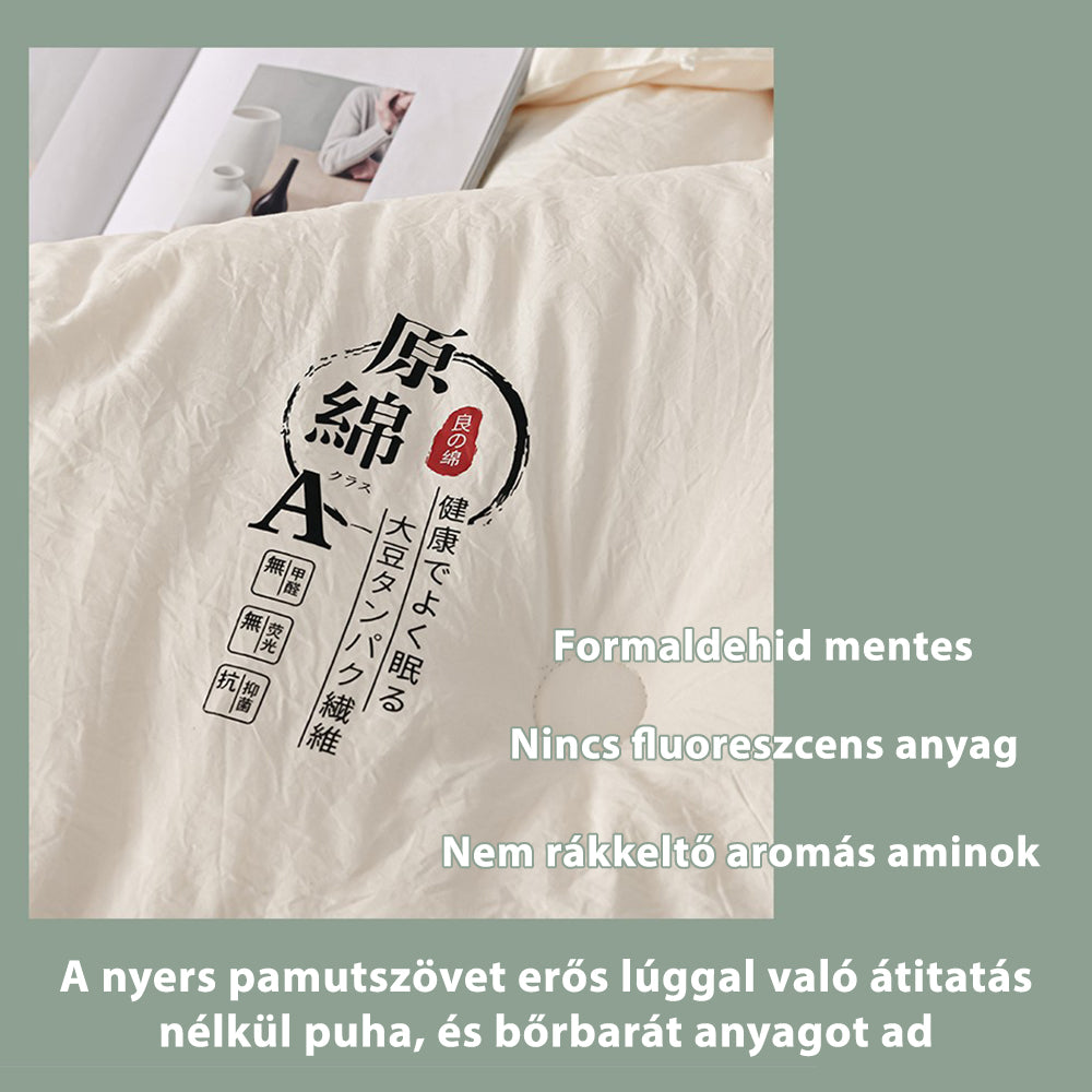 Plapumă Dollcini din fibră de soia pentru toate anotimpurile – cu puf, respirabilă, în stil japonez