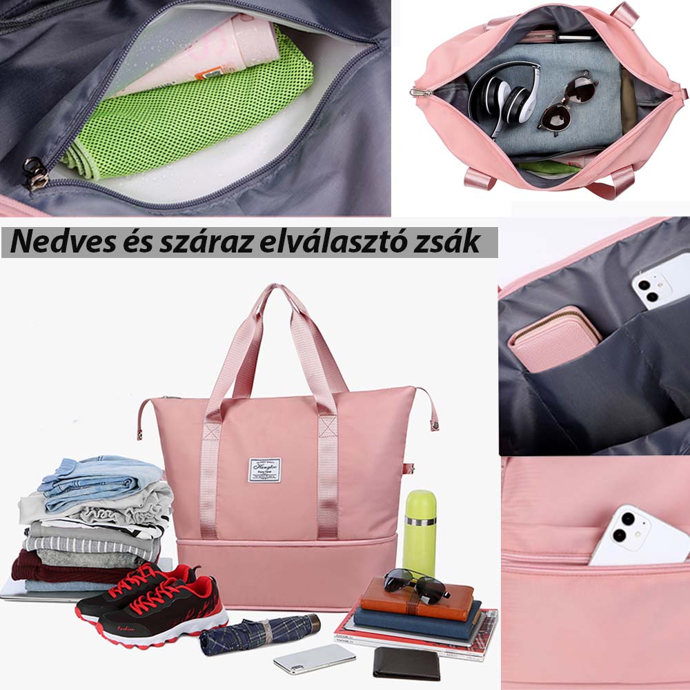 Geantă de călătorie extensibilă și impermeabilă Dollcini – Geantă de weekend pliabilă, de mare capacitate, în mai multe culori