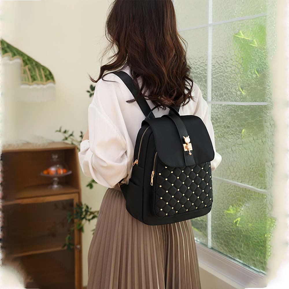 Dollcini, rucsac antifurt din nailon, capacitate mare, rucsac la modă, rucsac elegant, campus