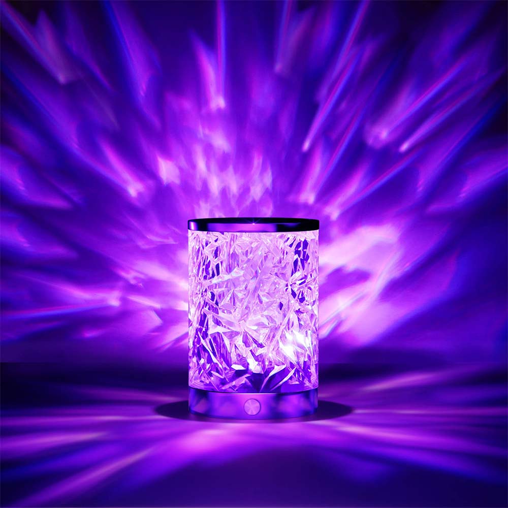 Lumină de noapte cu LED-uri Dollcini RGB USB cu cristal - 16 culori, cu telecomandă, decor pentru petreceri de vară și atmosferă de acasă