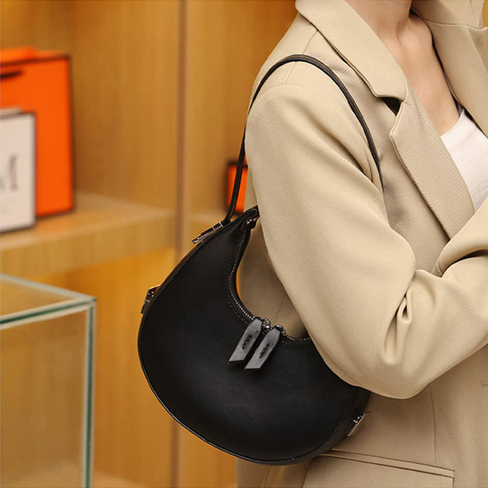 Dollcini, Geantă tip plic pentru femei din piele PU – Geantă mică, la modă, practică și elegantă pentru fiecare zi, Negru