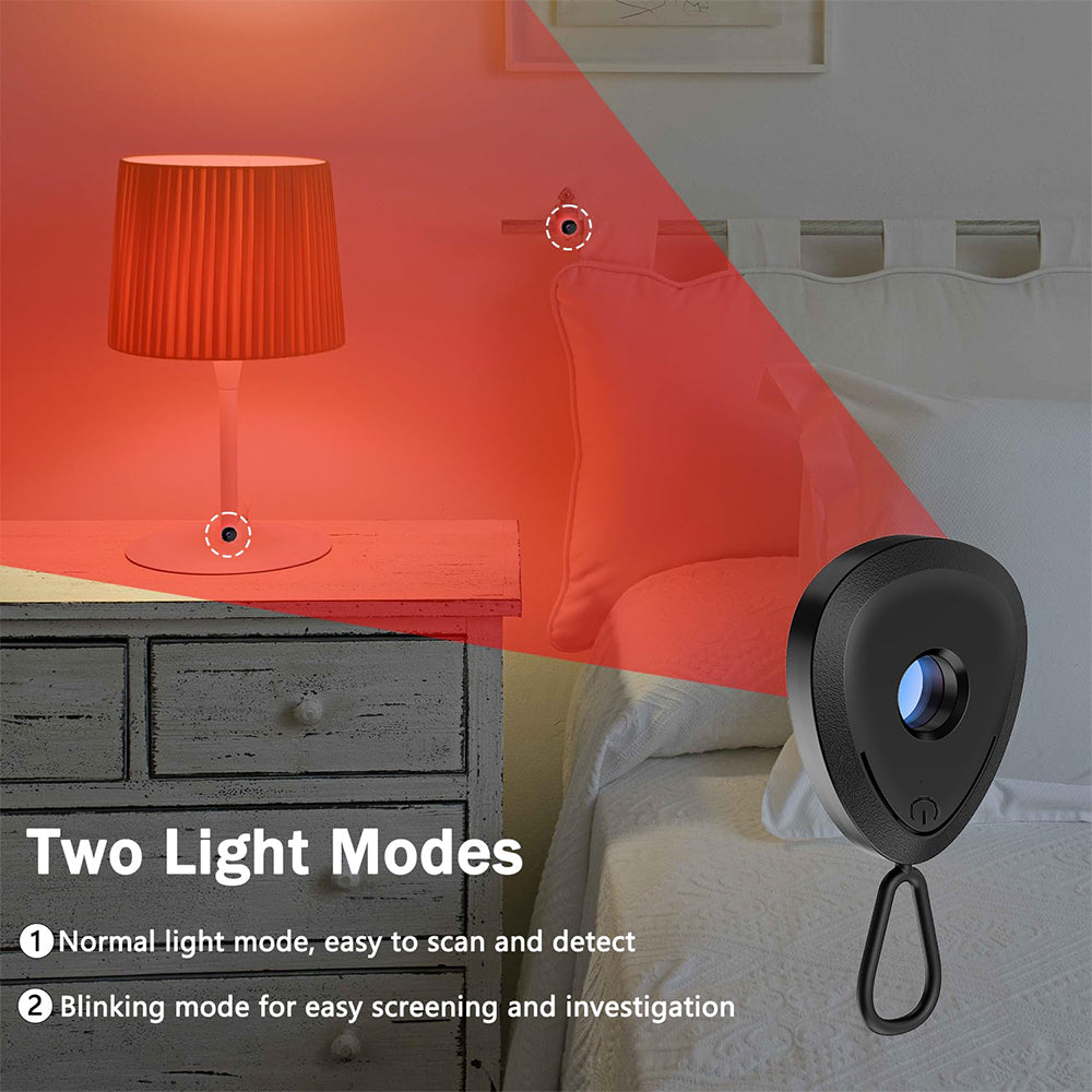Dollcini pentru călătorii, Mini detector pentru camere ascunse – compact și portabil, confidențialitate, negru