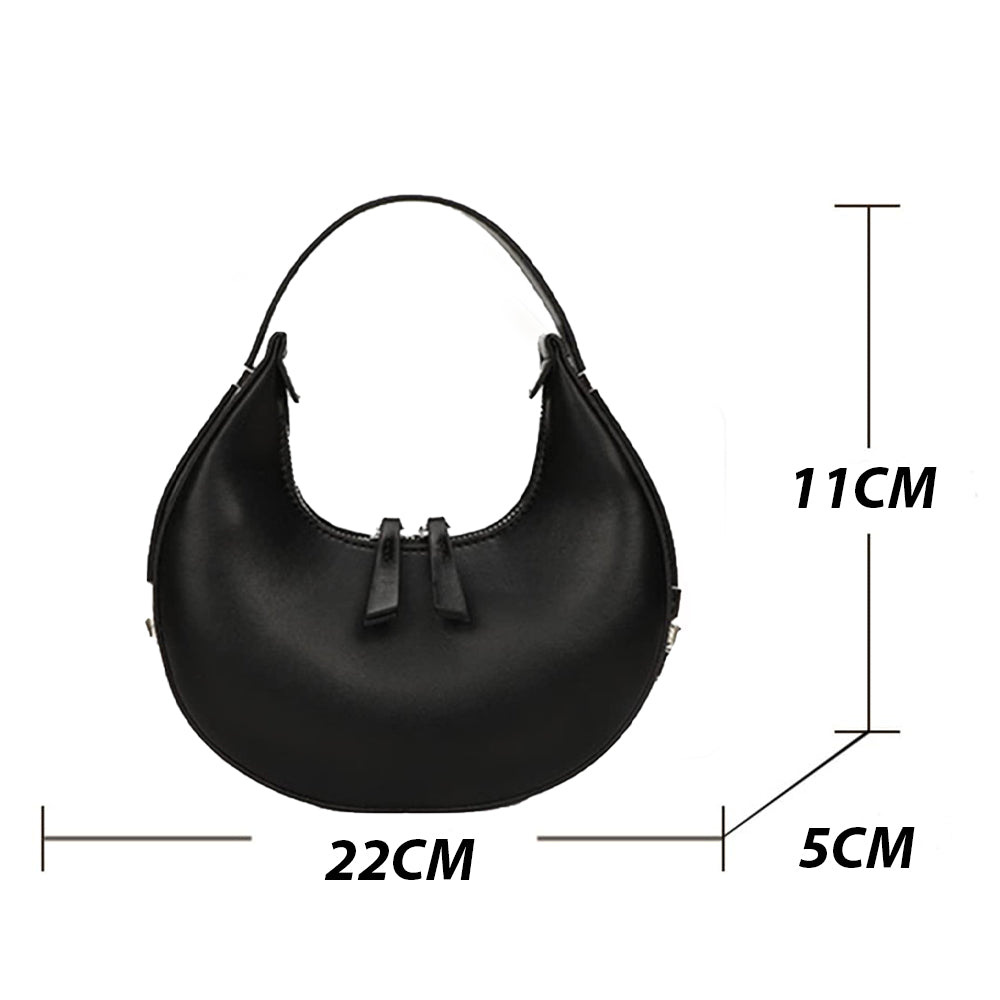 Dollcini, Geantă tip plic pentru femei din piele PU – Geantă mică, la modă, practică și elegantă pentru fiecare zi, Negru