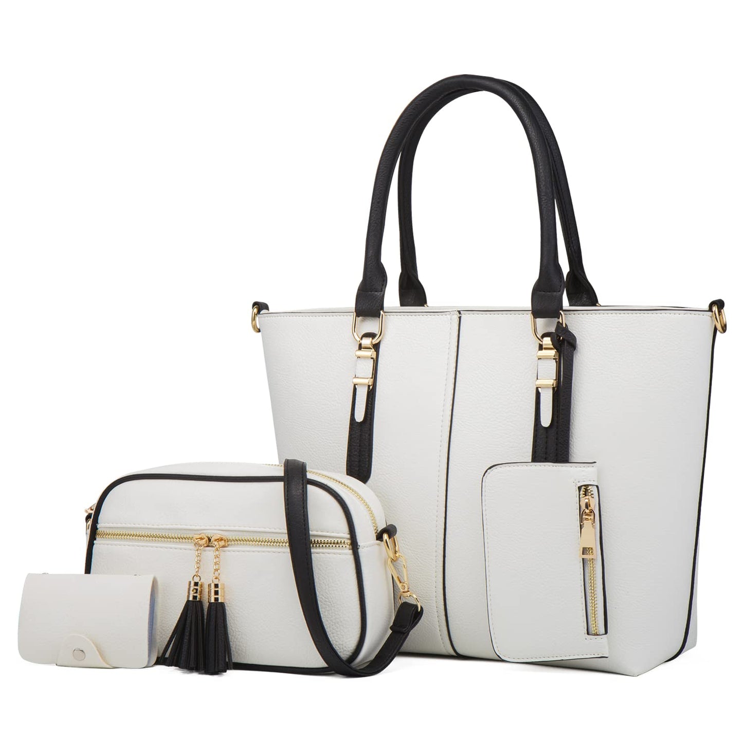 Set de 4 genți Dollcini pentru femei – geantă elegantă, geantă crossbody, portofel și portcard