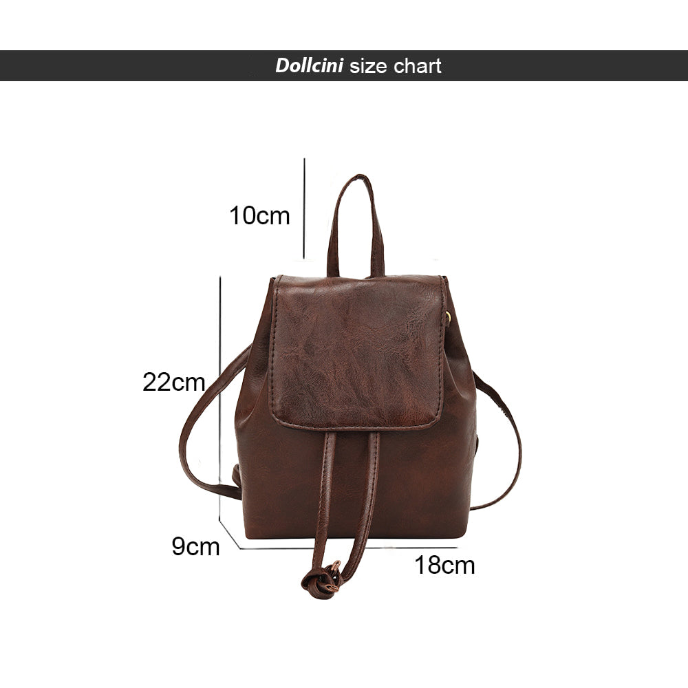Dollcini, rucsac impermeabil din piele ecologică pentru femei, rucsac elegant, la modă, drăguț, modern