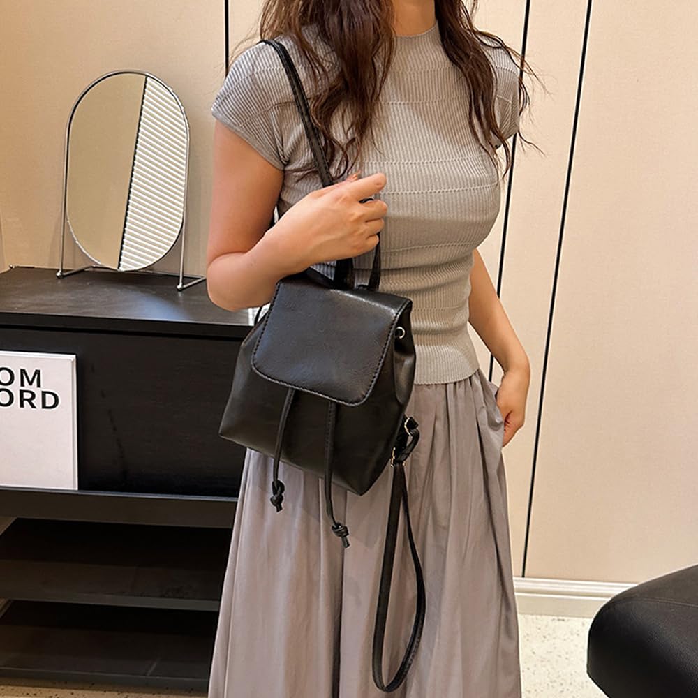 Dollcini, rucsac impermeabil din piele ecologică pentru femei, rucsac elegant, la modă, drăguț, modern