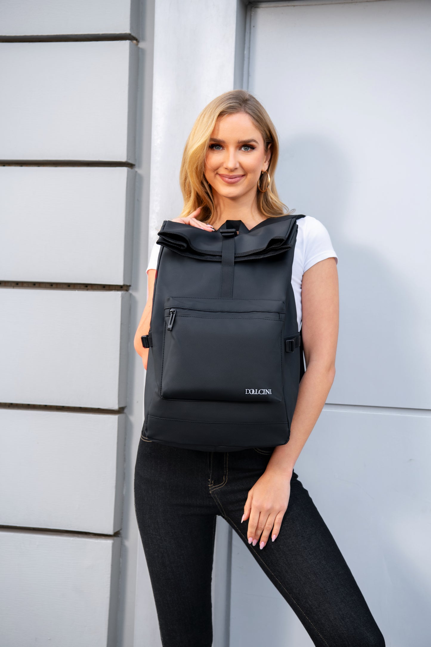 Dollcini, rucsac elegant pentru bărbați, de afaceri, impermeabil, cu deschidere largă și capacitate mare, confortabil și durabil