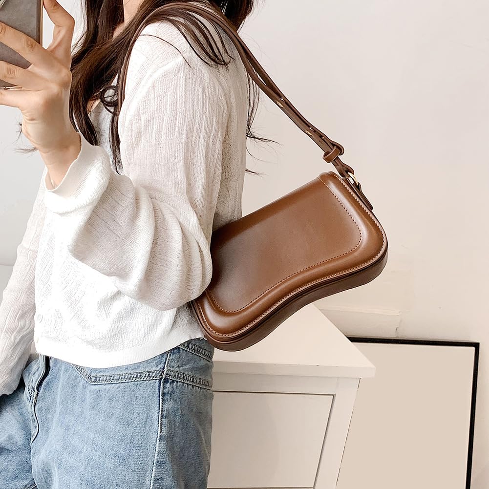 Dollcini, geantă de umăr pentru femei, portofel, geantă de umăr din piele PU, geantă crossbody, curea de umăr reglabilă