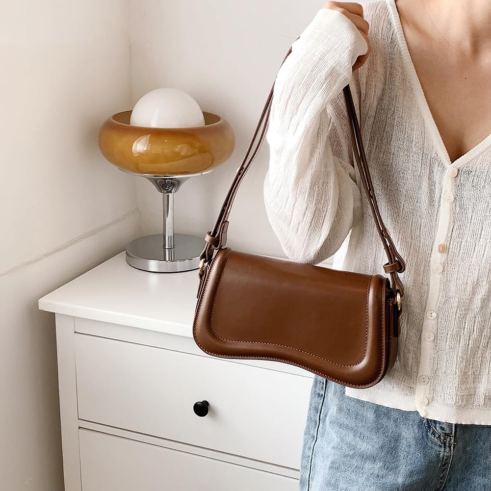 Dollcini, geantă de umăr pentru femei, portofel, geantă de umăr din piele PU, geantă crossbody, curea de umăr reglabilă