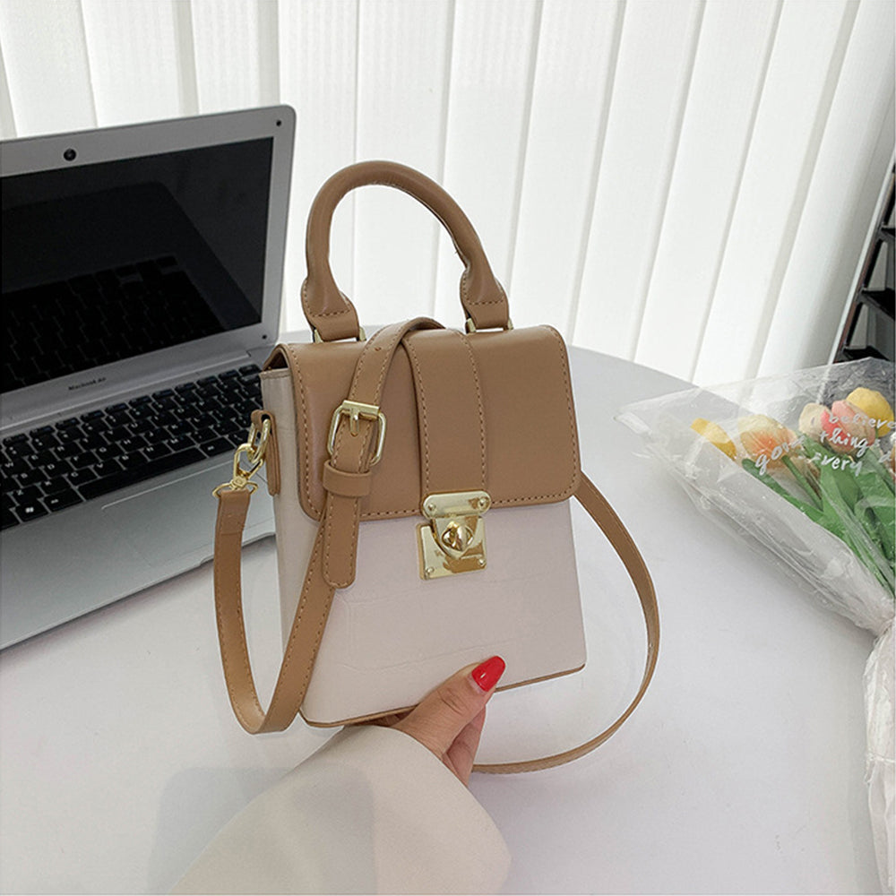 Geantă Dollcini mini din piele ecologică, geantă elegantă de umăr, geantă de mână pentru femei, geantă mică pătrată, perfectă pentru portofelul cu monede