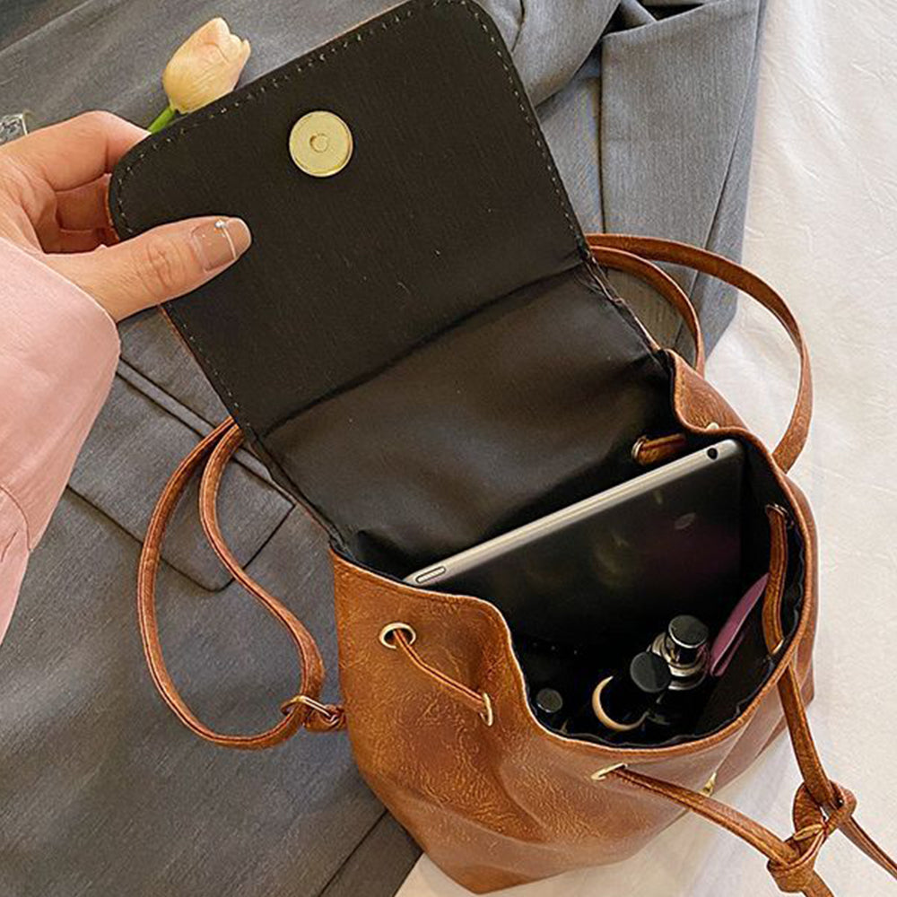 Dollcini, rucsac impermeabil din piele ecologică pentru femei, rucsac elegant, la modă, drăguț, modern