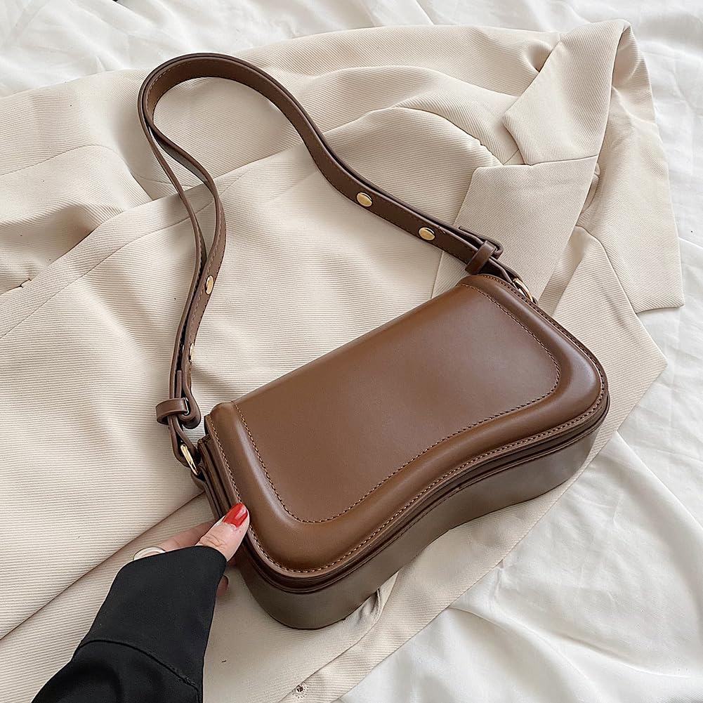Dollcini, geantă de umăr pentru femei, portofel, geantă de umăr din piele PU, geantă crossbody, curea de umăr reglabilă