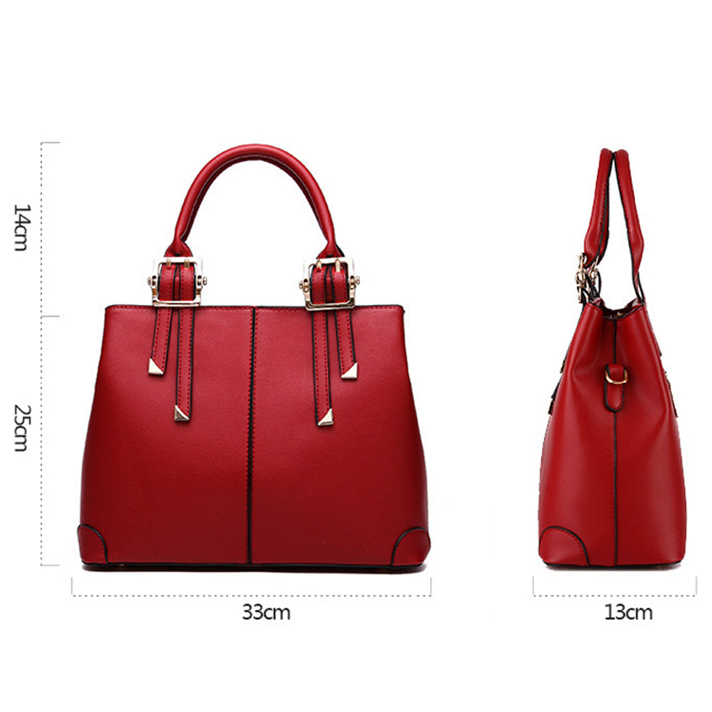 Geantă elegantă de damă Dollcini – Geantă de umăr și geantă crossbody premium din piele ecologică pentru uz zilnic, neagră