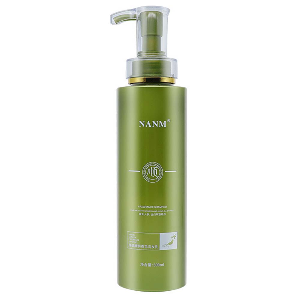 Șampon cu esență botanică de ginseng – extract botanic, îngrijire revigorantă și hrănitoare pentru toate tipurile de păr, 500 ml, verde