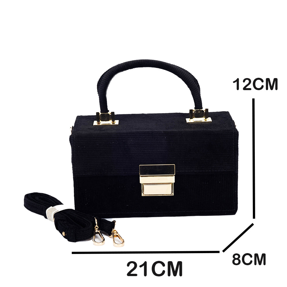 Geantă de umăr mini Dollcini Premium antifurt din catifea reiată – Geantă de telefon ușoară și elegantă pentru femei