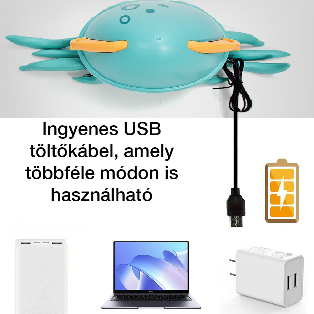 Dollcini, jucărie muzicală în formă de caracatiță pentru bebeluși – evitarea obstacolelor, reîncărcabilă, cu lumini LED, în mai multe culori