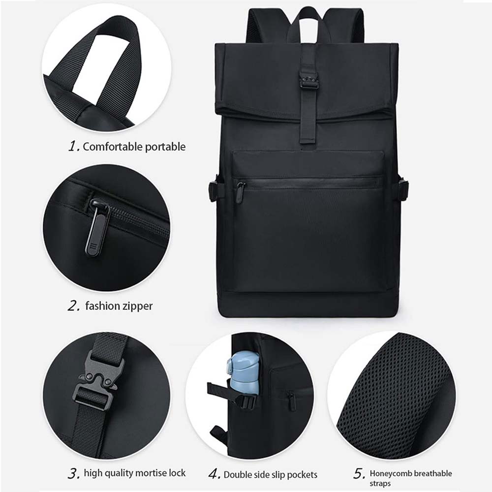 Dollcini, rucsac elegant pentru bărbați, de afaceri, impermeabil, cu deschidere largă și capacitate mare, confortabil și durabil