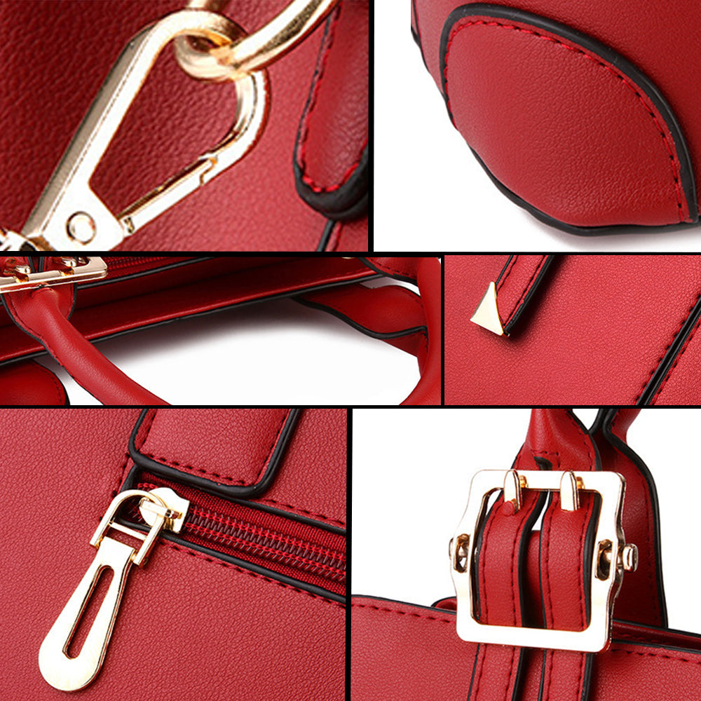 Geantă elegantă de damă Dollcini – Geantă de umăr și geantă crossbody premium din piele ecologică pentru uz zilnic, neagră
