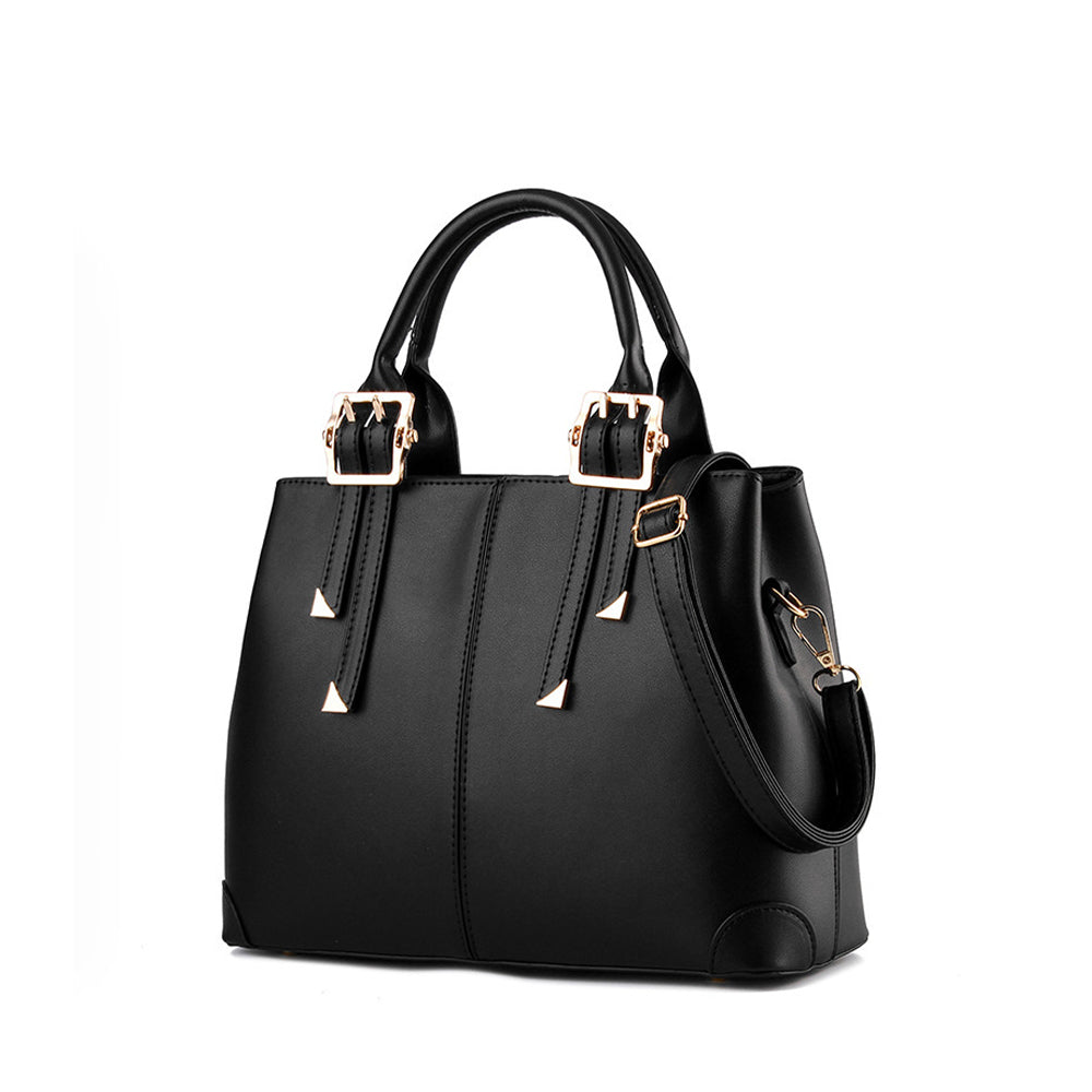 Geantă elegantă de damă Dollcini – Geantă de umăr și geantă crossbody premium din piele ecologică pentru uz zilnic, neagră