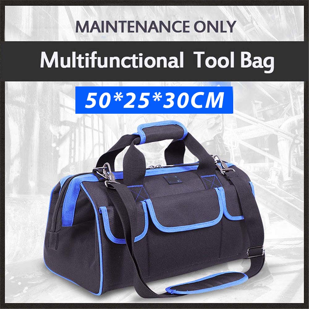 Dollcini, Geantă de scule profesională cu 15 buzunare – Material Oxford impermeabil, Negru