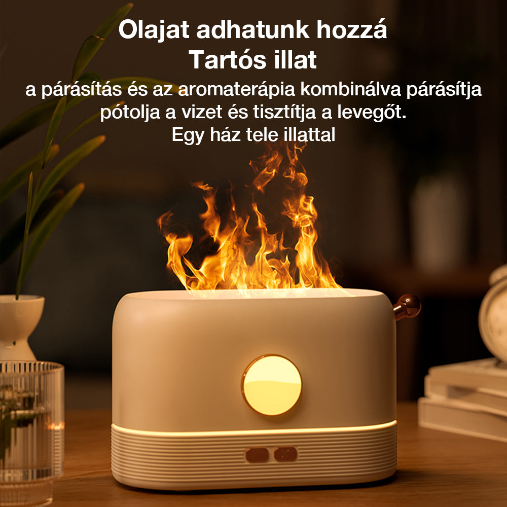 Dollcini, Umidificator cu flacără, Difuzor portabil, silențios, 200 ml, Relaxează și calmează