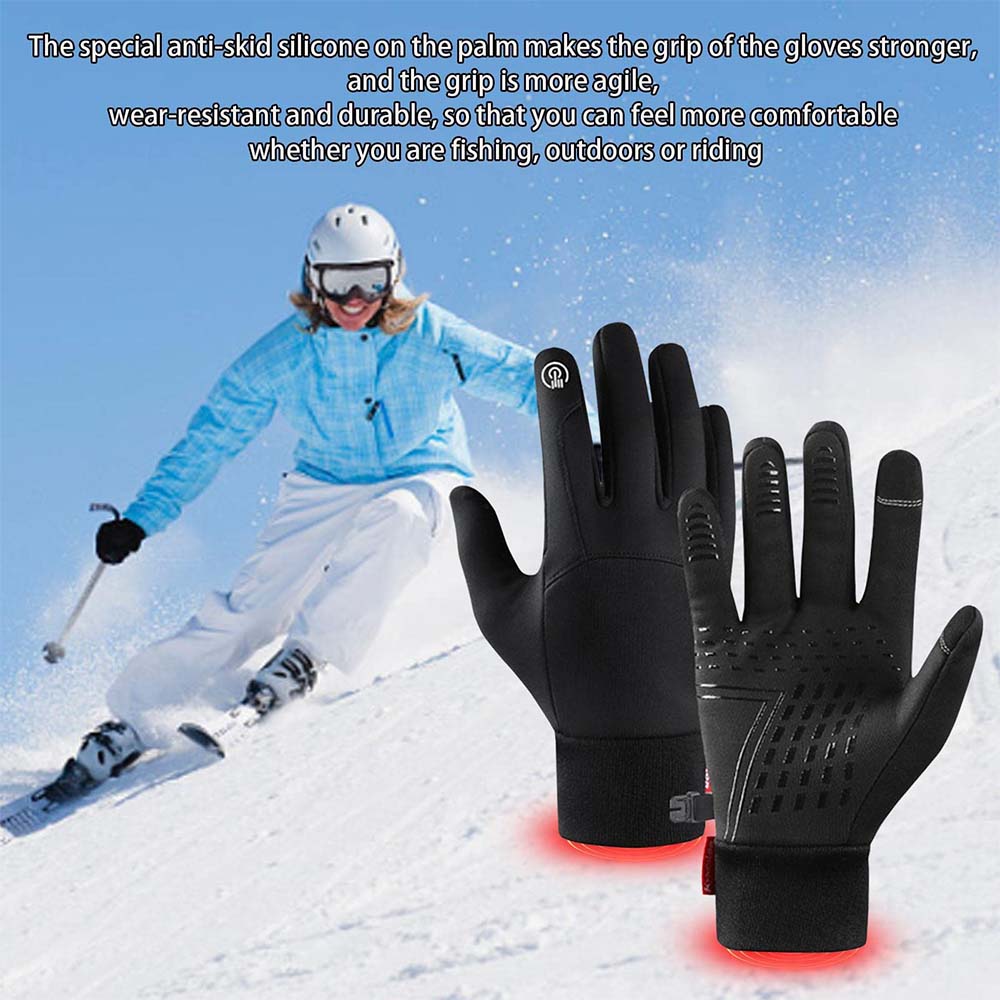 Dollcini, Mănuși sport unisex pentru adulți, rezistente la vânt, Negre