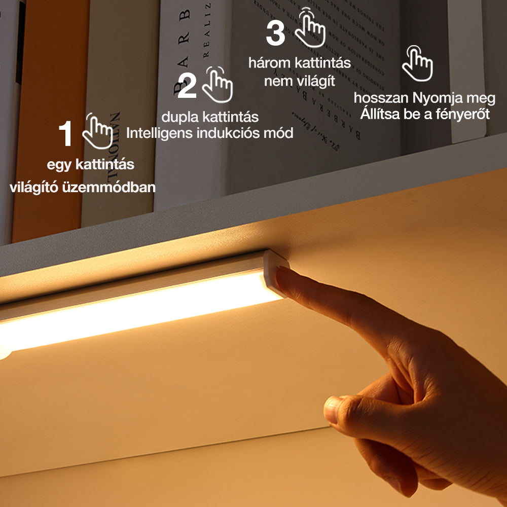 Dollcini, Lampă LED inteligentă cu senzor de mișcare și încărcare USB, portabilă, 21 cm, lumină rece