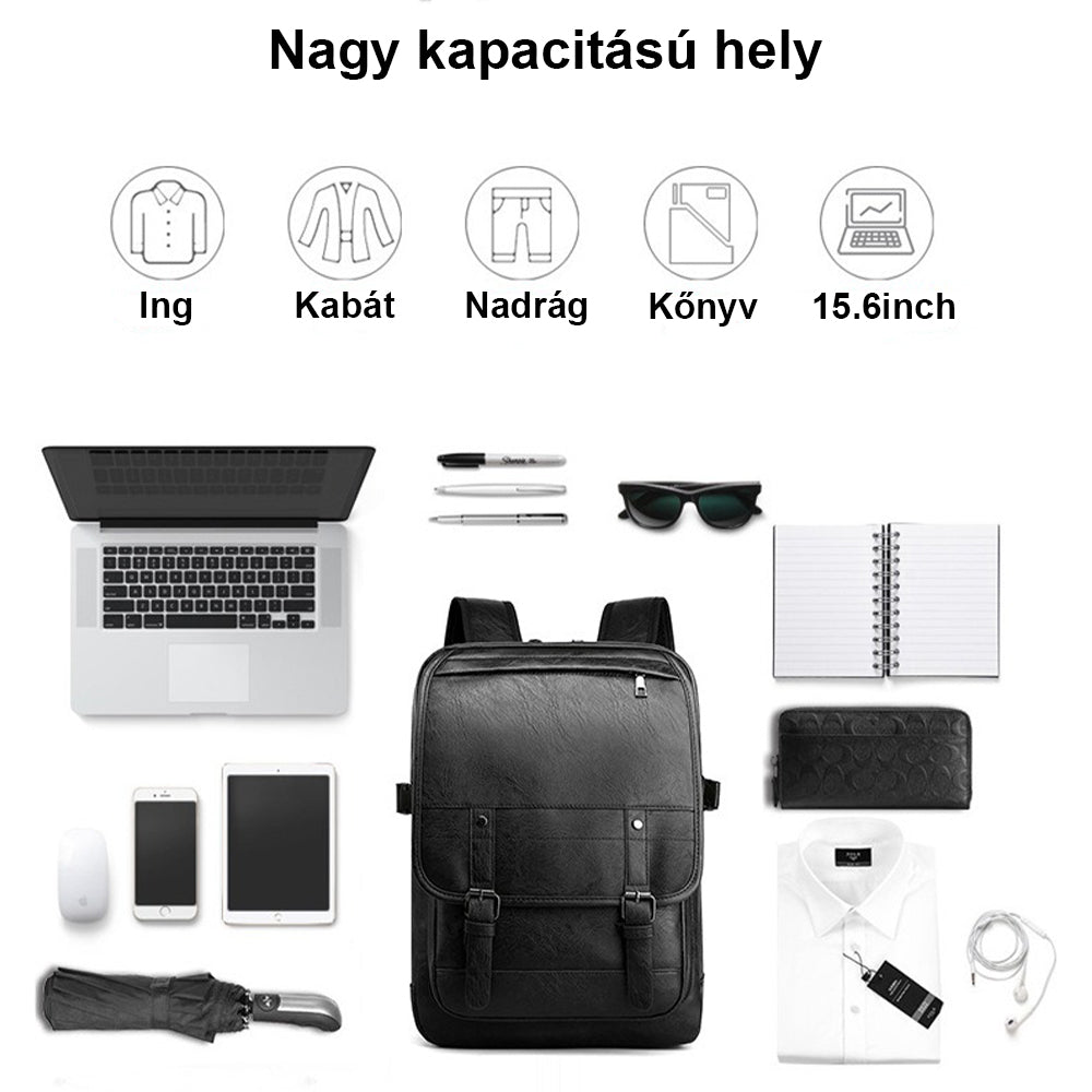 Rucsac Dollcini impermeabil negru pentru laptop de 15,6” – Geantă de școală modernă cu mai multe buzunare pentru călătorii și serviciu, culori multiple