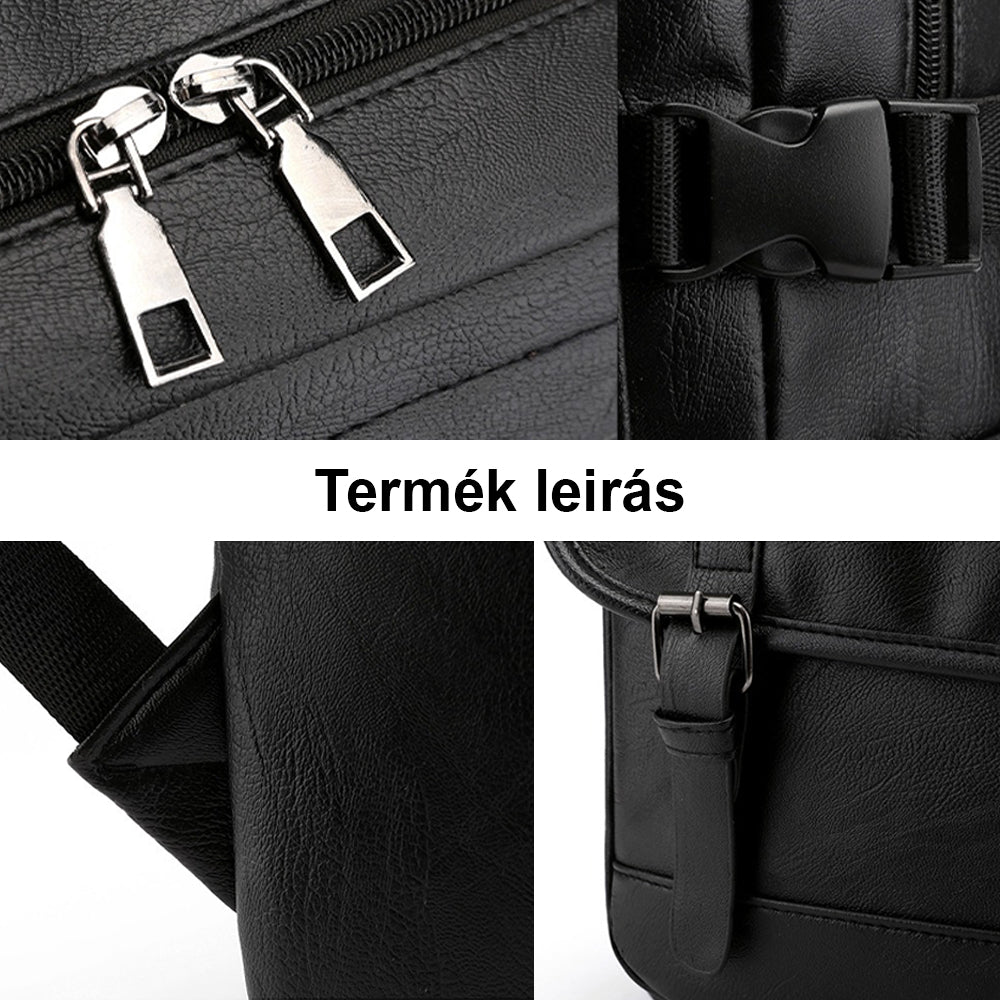 Rucsac Dollcini impermeabil negru pentru laptop de 15,6” – Geantă de școală modernă cu mai multe buzunare pentru călătorii și serviciu, culori multiple