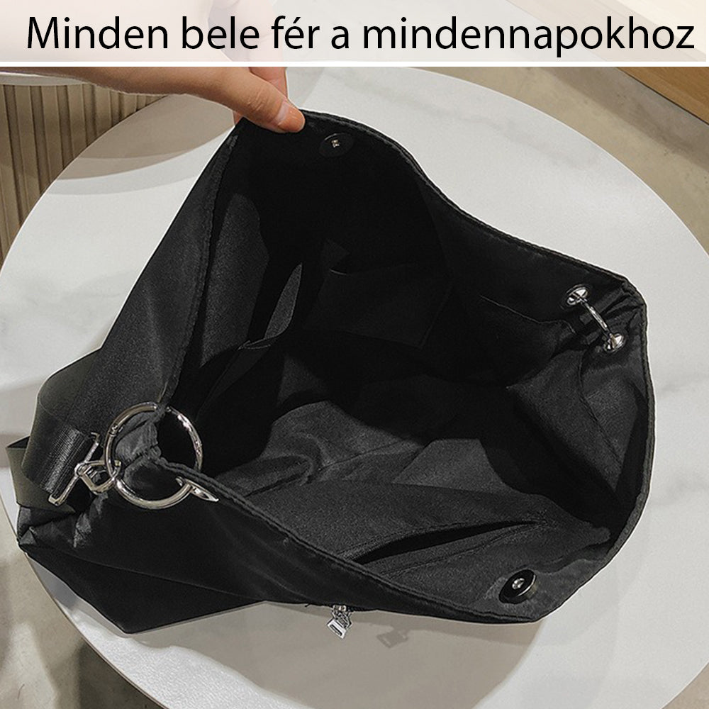 Geantă de umăr Dollcini la modă și versatilă - Geantă de nailon impermeabilă, cu capacitate mare, pentru călătorii, sport, utilizare zilnică, Negru