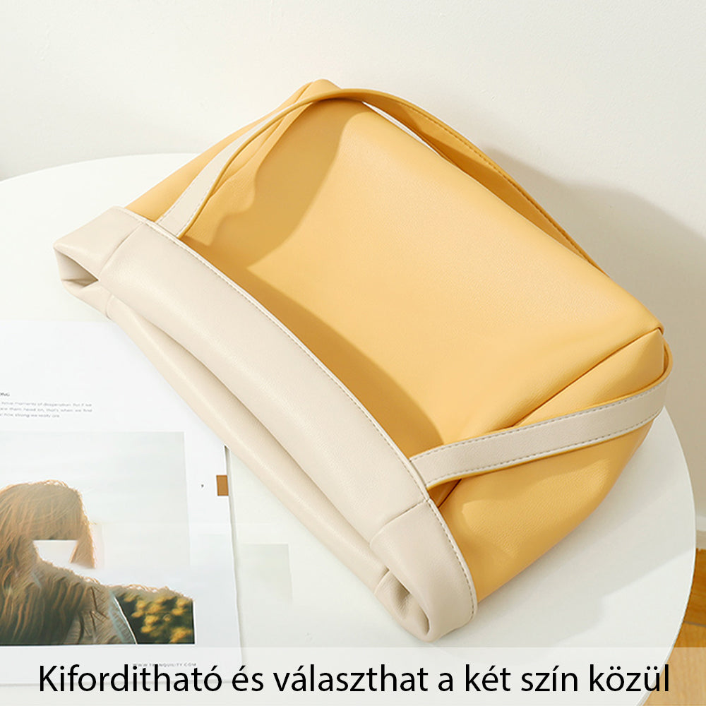 Set de genți de damă Dollcini din două piese - Geantă de cumpărături spațioasă și geantă de toaletă cu fermoar în albastru pastel, Mai multe culori