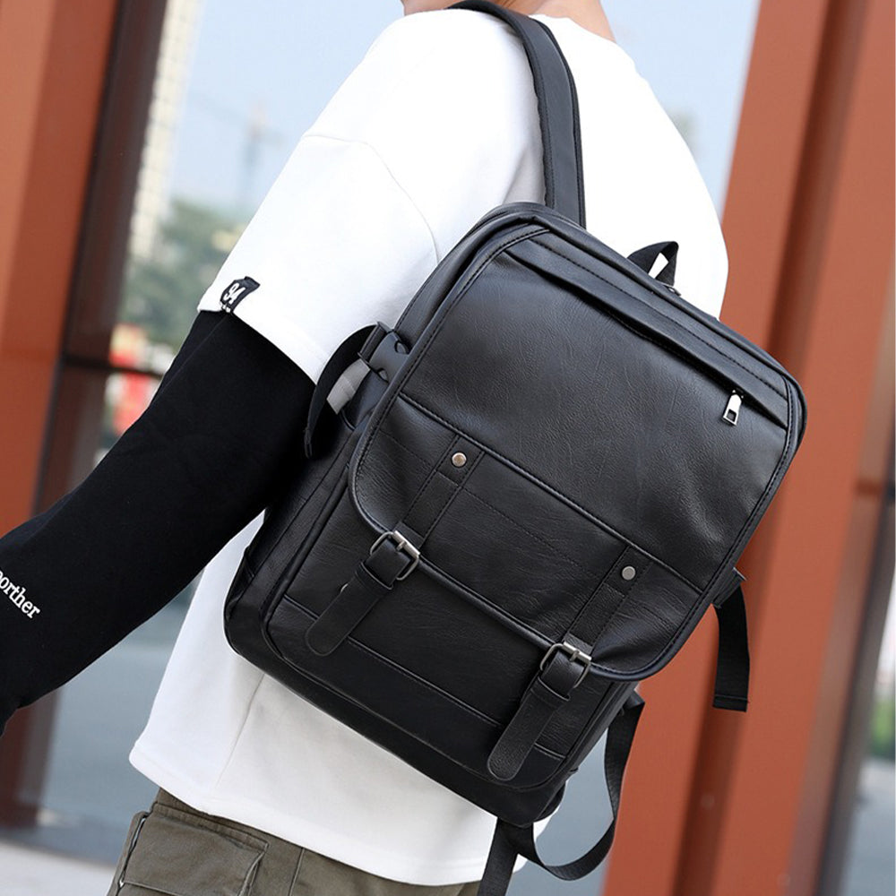 Rucsac Dollcini impermeabil negru pentru laptop de 15,6” – Geantă de școală modernă cu mai multe buzunare pentru călătorii și serviciu, culori multiple