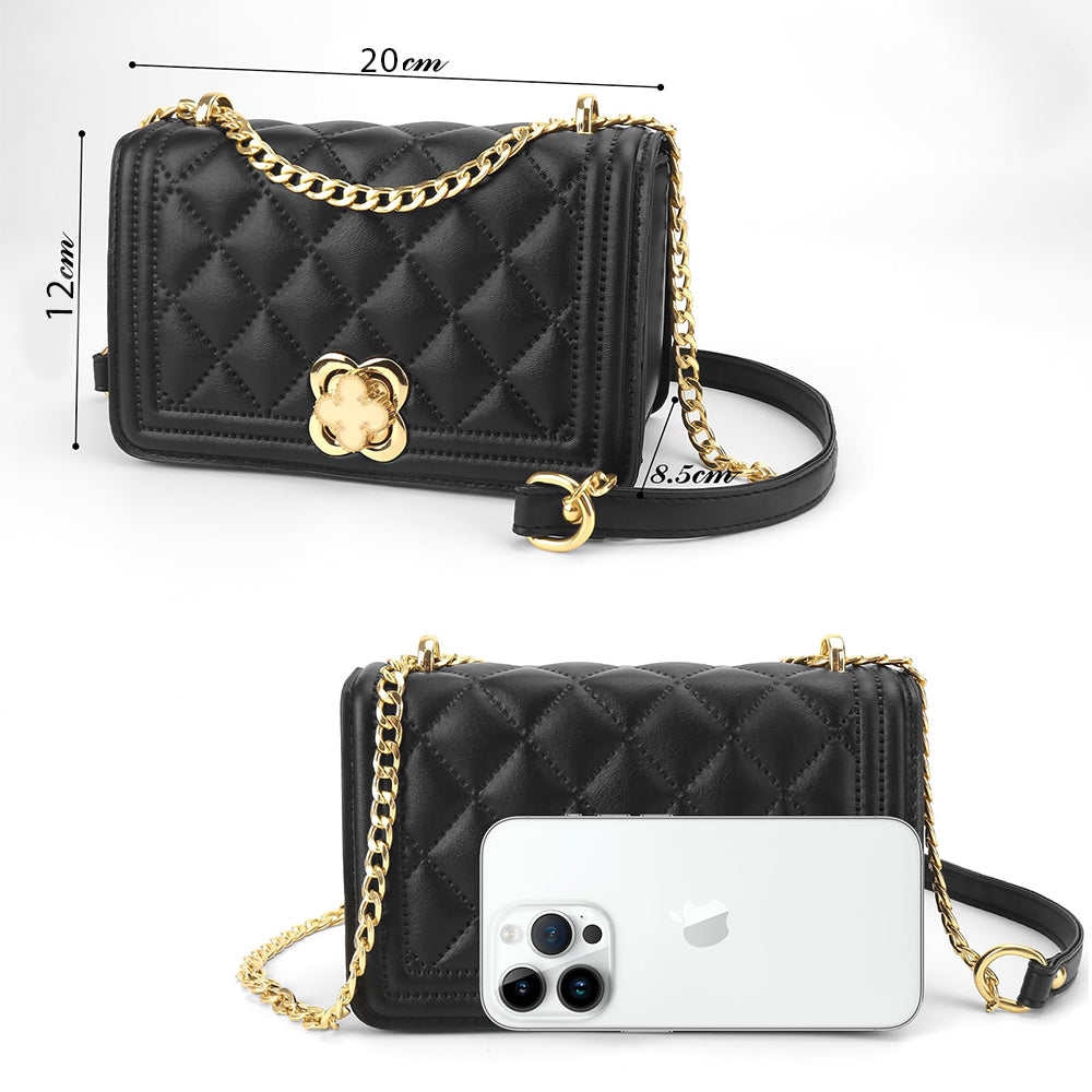 Dollcini Steppelt Női Futártáska – Elegáns, Aranyláncos Válltáska