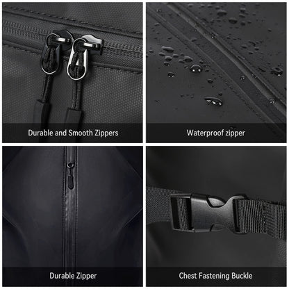 Dollcini, Rucsac de motocicletă pentru bărbați și femei, rucsac impermeabil cu cască, geantă pentru laptop, rucsac de călătorie