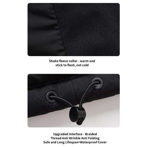 Dollcini Férfi Fűthető Dzseki – USB-s, Szélálló Téli Kabát [A powerbankot külön kell megvásárolni]