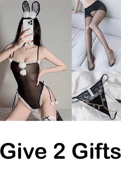 Set de lenjerie sexy pentru femei, fetiță iepurașă kawaii, uniformă pentru jocuri de rol, jocuri de rol, lenjerie seducătoare anime