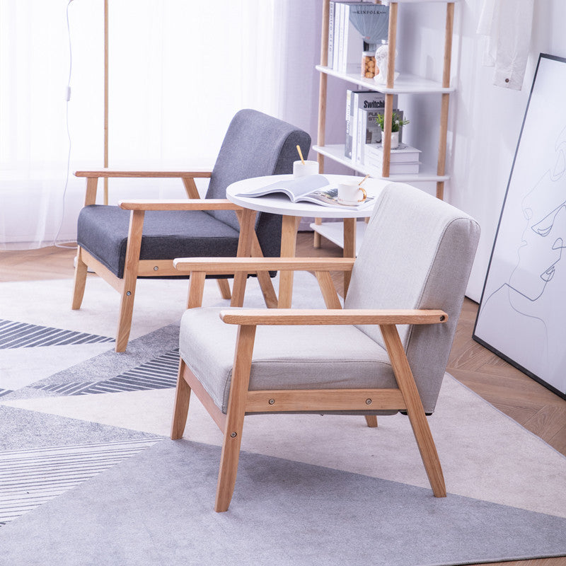 Dollcini Otthon Skandináv Dizájn Fotel Masszív Fa Vázzal és Prémium Szövet Kárpittal