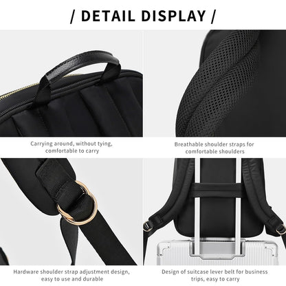 Rucsac pentru laptop Dollcini pentru femei – impermeabil, ergonomic, pentru laptop de 15,6", geantă de călătorie cu mai multe compartimente