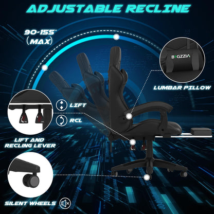 Dollcini Otthon, Bigzzia scaun ergonomic de gaming - scaun de birou cu spătar înalt și scaun de gaming