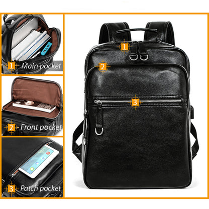 Dollcini Férfi Laptophátizsák – Vízlepergető, Műbőr, 14” Laptophoz