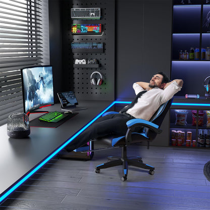 Dollcini Otthon, Bigzzia scaun ergonomic de gaming - scaun de birou cu spătar înalt și scaun de gaming