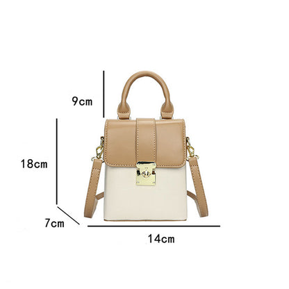 Geantă Dollcini mini din piele ecologică, geantă elegantă de umăr, geantă de mână pentru femei, geantă mică pătrată, perfectă pentru portofelul cu monede