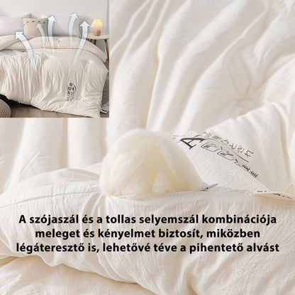 Plapumă Dollcini din fibră de soia pentru toate anotimpurile – cu puf, respirabilă, în stil japonez