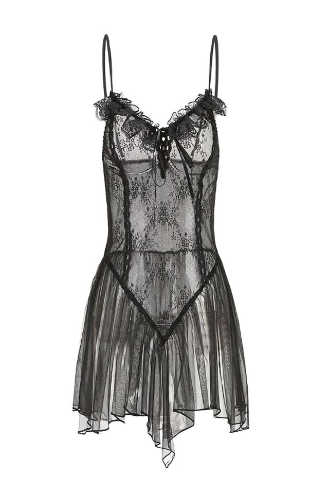 Set de lenjerie intimă sexy din dantelă (include set din dantelă + tanga cu lanț bonus) – perfect pentru ocazii speciale