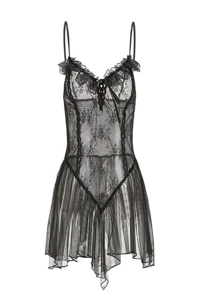 Set de lenjerie intimă sexy din dantelă (include set din dantelă + tanga cu lanț bonus) – perfect pentru ocazii speciale